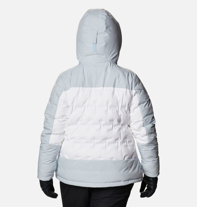 Women's Columbia Wild Card Down Jackets Grey / White | Plus Size CA-QL041